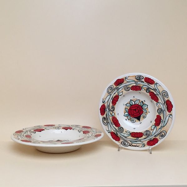 SET OF SOUP-PASTA PLATES OF CM.27 DIAMETER